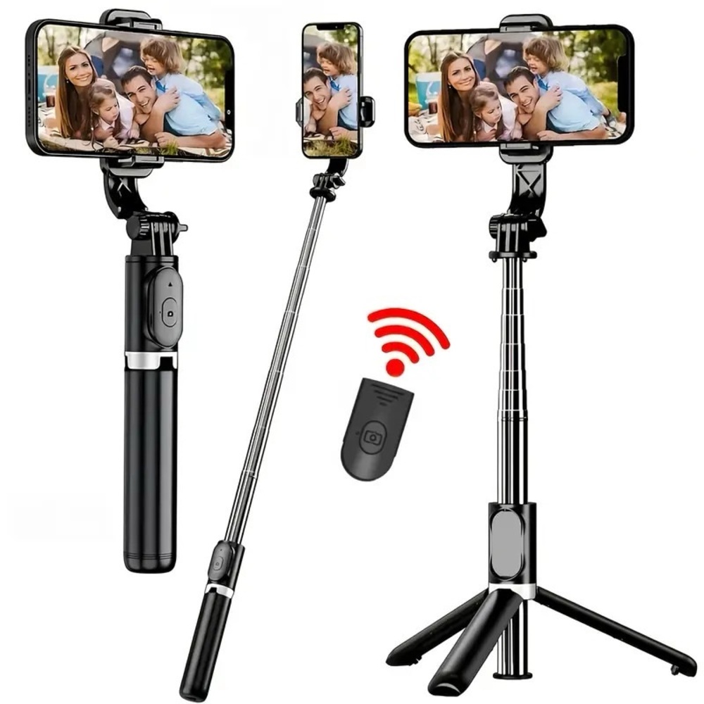 40-Inch Retractable Selfie Stick Tripod with Wireless Remote